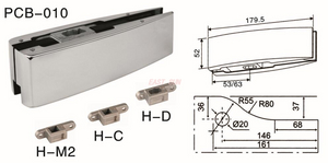 Accesorios de parche para puerta pivotante Dorma PCB-010