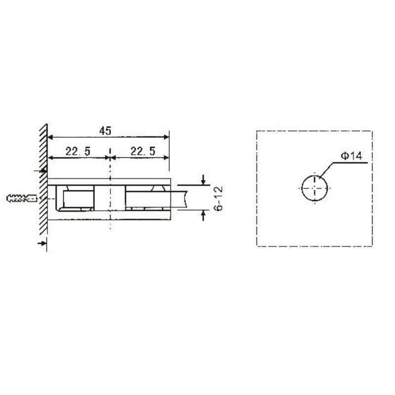 GBF-821S-Abrazaderas de Vidrio