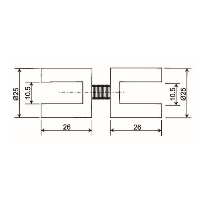 GBF-883-Abrazaderas de Vidrio