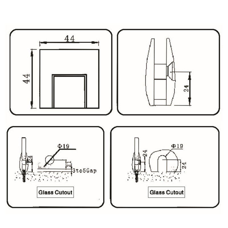GBF-4001A-Abrazaderas de Vidrio