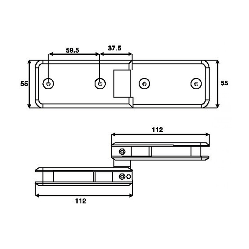 ASH-607-Bisagras de Ducha Ajustables