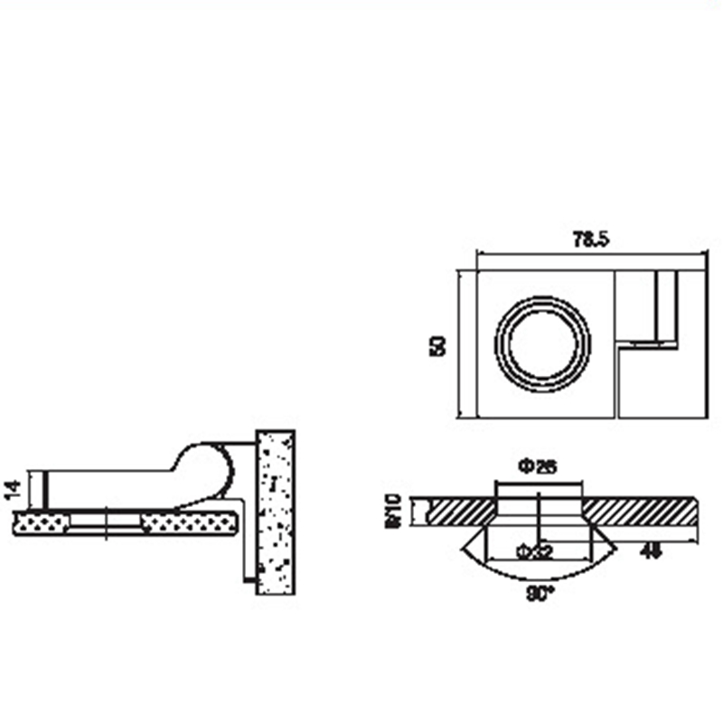 FSH-101-Bisagras de ducha plegables