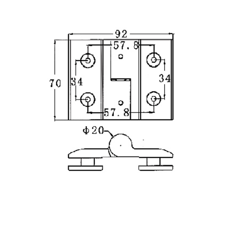 RSH-402L-Bisagras Autolevantables de Latón