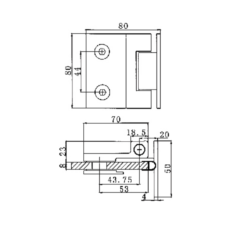ESH-2002-Bisagras para puerta de ducha