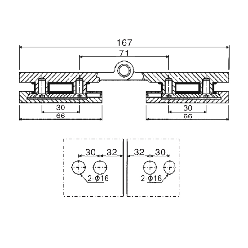 ESH-725-Bisagras para puerta de ducha
