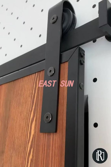 Kit de herrajes para puertas corredizas de granero de acero al carbono clásico tipo americano