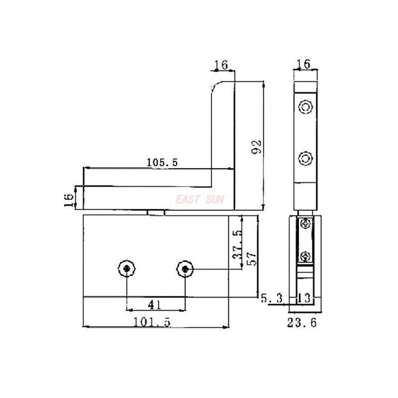 bisagras de puerta de vidrio sin marco