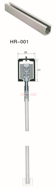 Sistemas corredizos Oficina Puerta corrediza Riel de aluminio HR-001