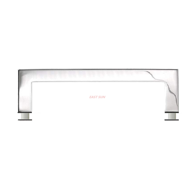 Barra de agarre cuadrada ingleteada de acero inoxidable pulido de 24'