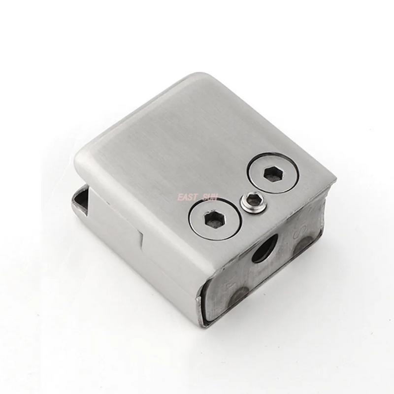  Accesorios de barandilla 304 316 Acabado de espejo Escalera cuadrada Abrazadera de vidrio con espita de acero inoxidable para barandilla