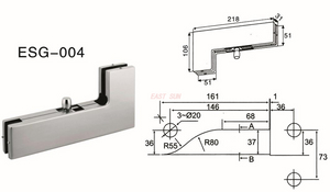 Accesorios de parche Dorma Puerta pivotante ESG-004