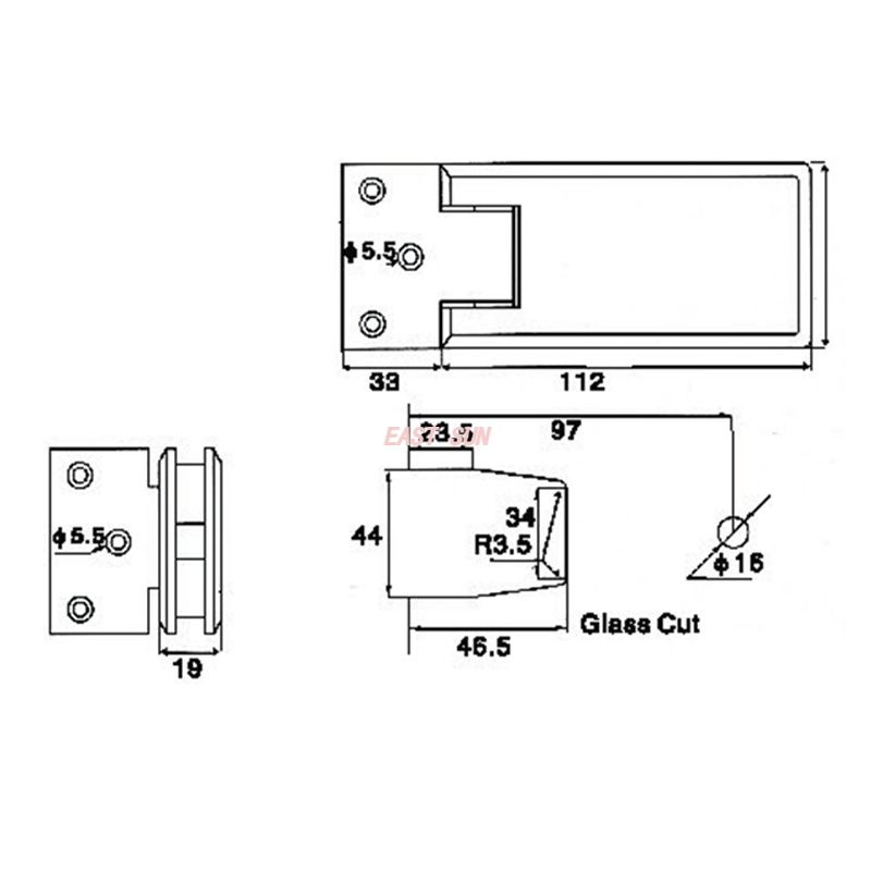 bisagras de la puerta de ducha