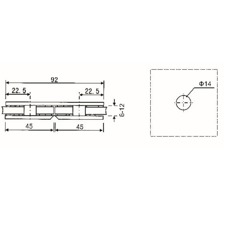 GBF-825-Abrazaderas de Vidrio