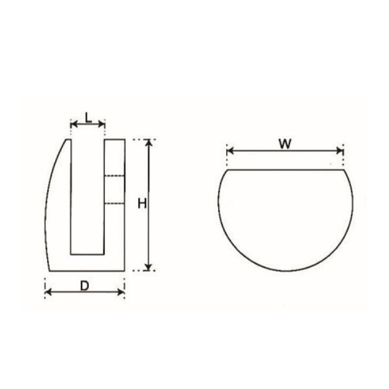 GBF-873-Abrazaderas de Vidrio