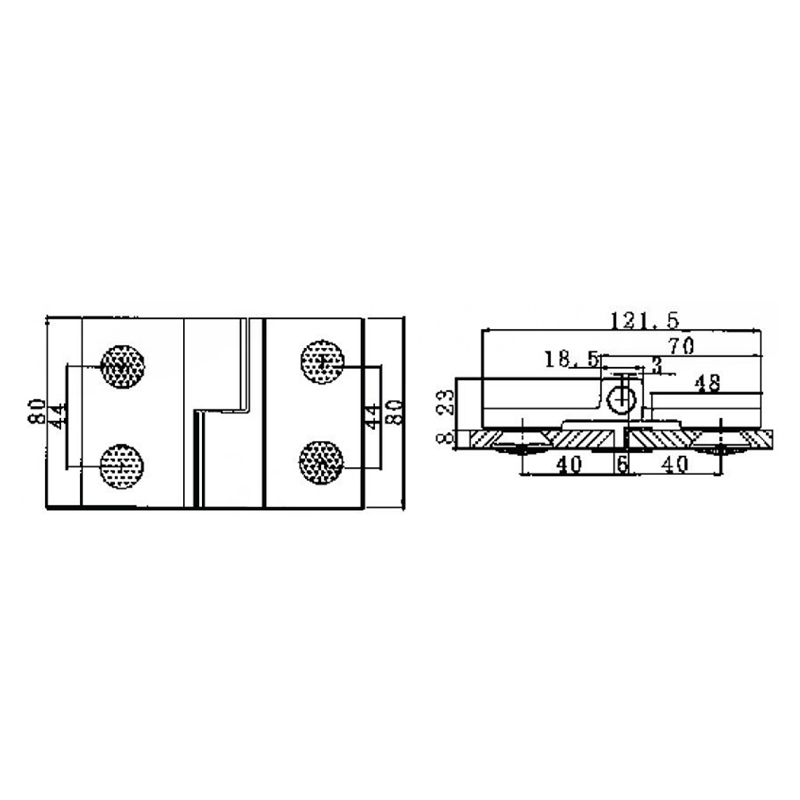 RSH-202L-Bisagras Autolevantables de Latón