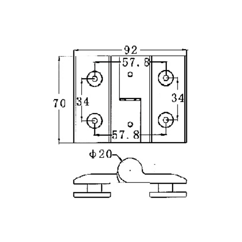 RSH-402R-Bisagras Autolevantables de Latón