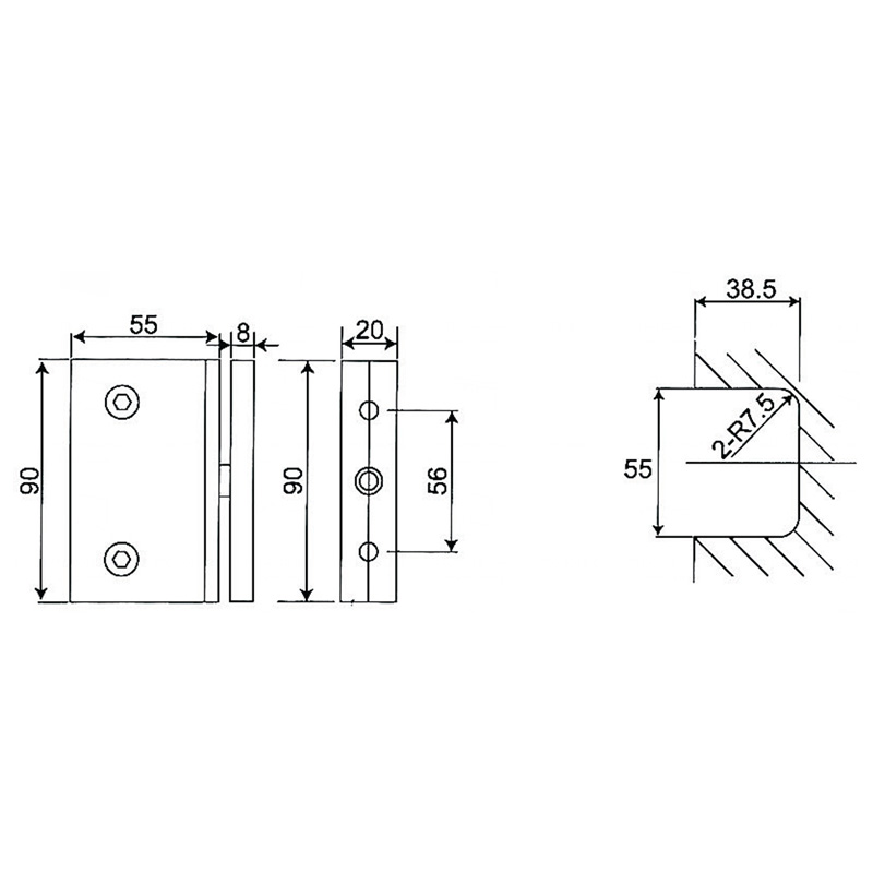 ESH-500A-Serie de puertas pivotantes