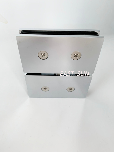 Bisagra de montaje de vidrio a vidrio serie Cardiff en cromo pulido