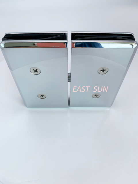 Bisagra de montaje de vidrio a vidrio de la serie Senior Prima de cromo pulido