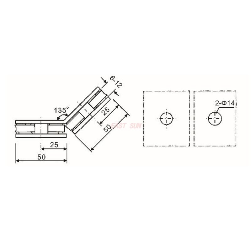 abrazaderas de vidrio inoxidable 