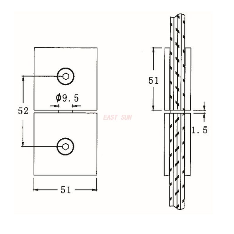 abrazadera de vidrio ajustable