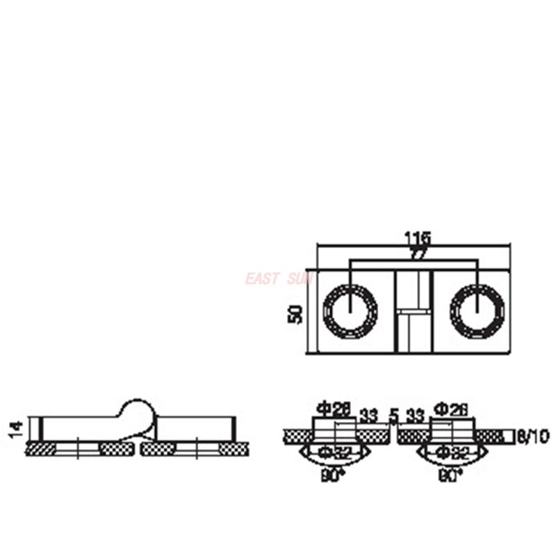 Bisagras de ducha plegables