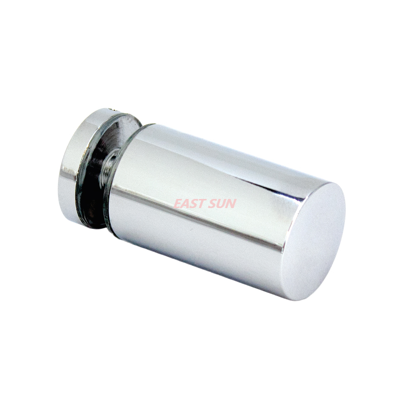 Perilla para puerta de ducha de un solo lado estilo cilindro de latón pulido