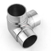 Codo de barandilla de balaustre para balcón, accesorios de barandilla redonda de 3 vías, conector de barandilla de acero inoxidable 304 316