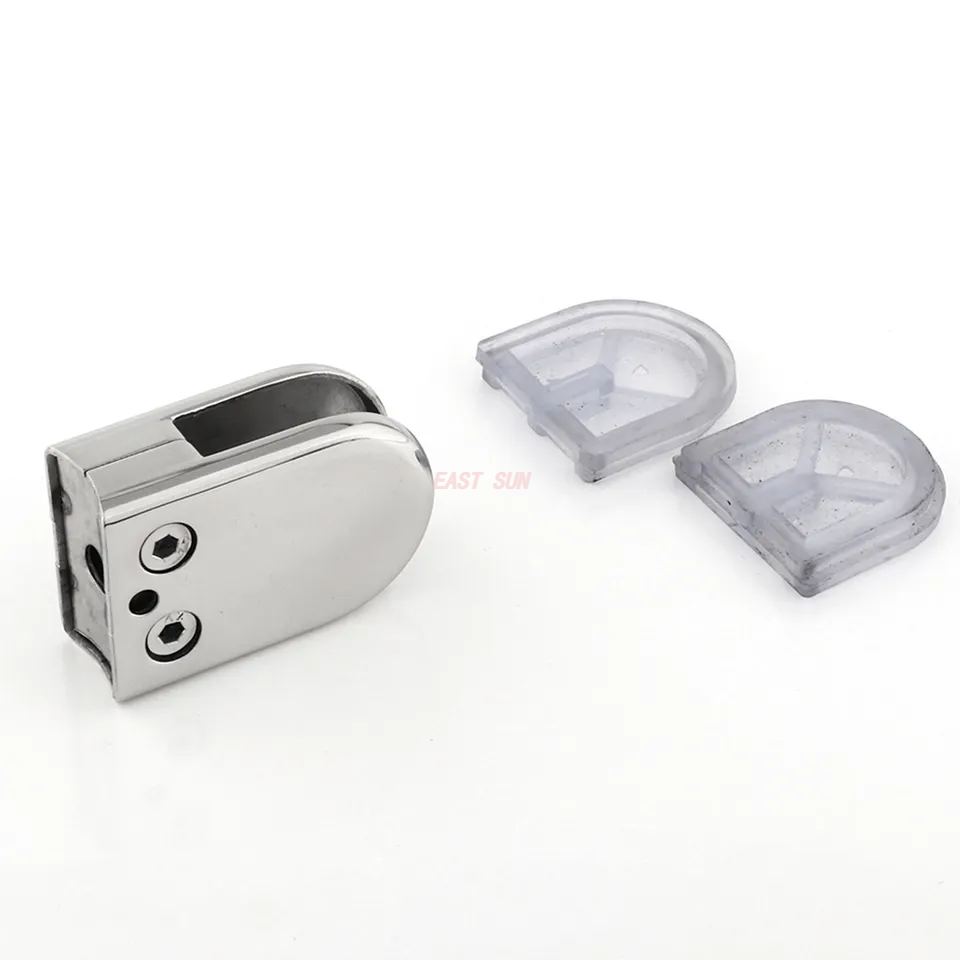 Accesorios de montaje de barandilla de barandilla, Clip de montaje de vidrio Inox 304, abrazadera de vidrio de espiga de acero inoxidable sin marco para escalera