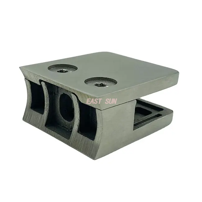  Soporte de vidrio para instalación de vidrio, abrazadera de vidrio sin marco, abrazadera de vidrio con espiga de escalera de acero inoxidable