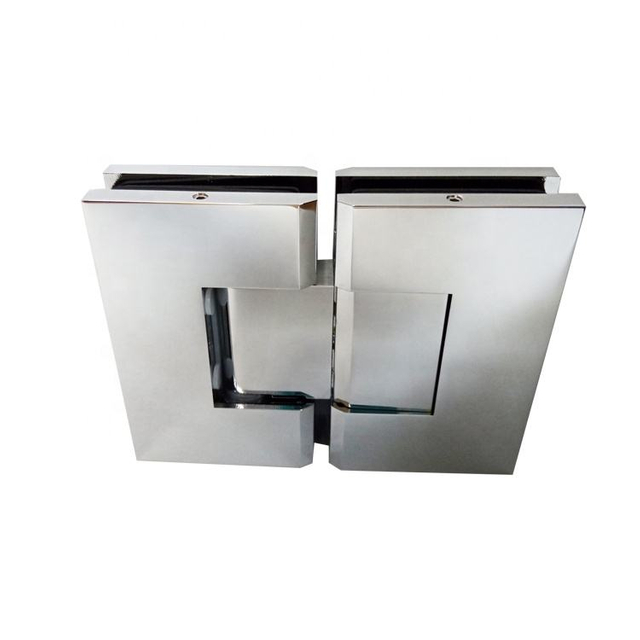 Bisagra de puerta de ducha ajustable de vidrio a vidrio de 180 grados para vidrio de 1/2 ″ - 3/8 ″