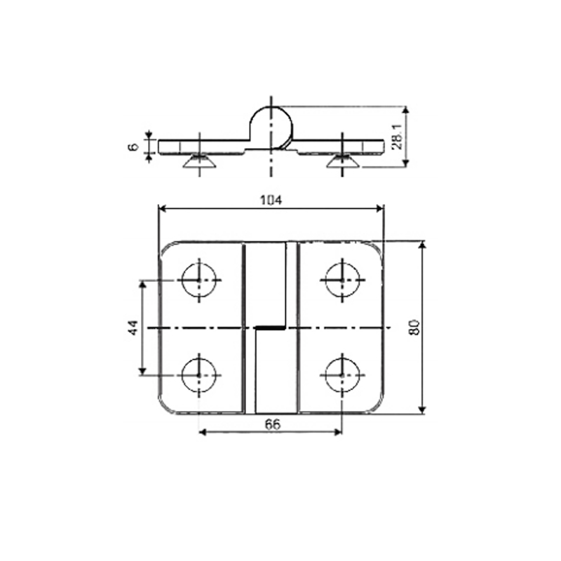 ESD-1001-Bisagras Autolevantables de Latón