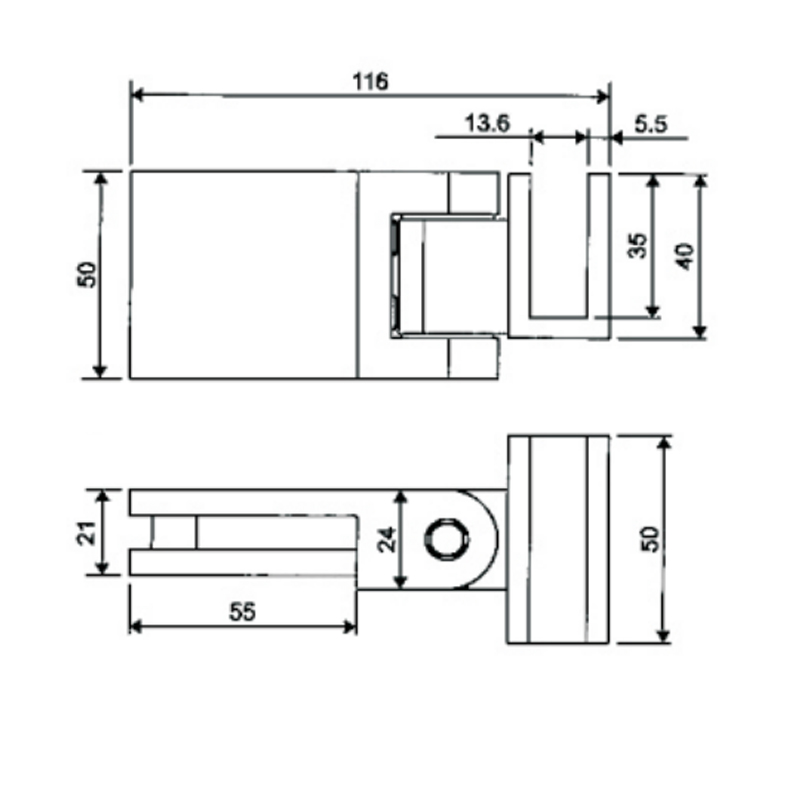 OPR-101-Bisagras para puerta de ducha